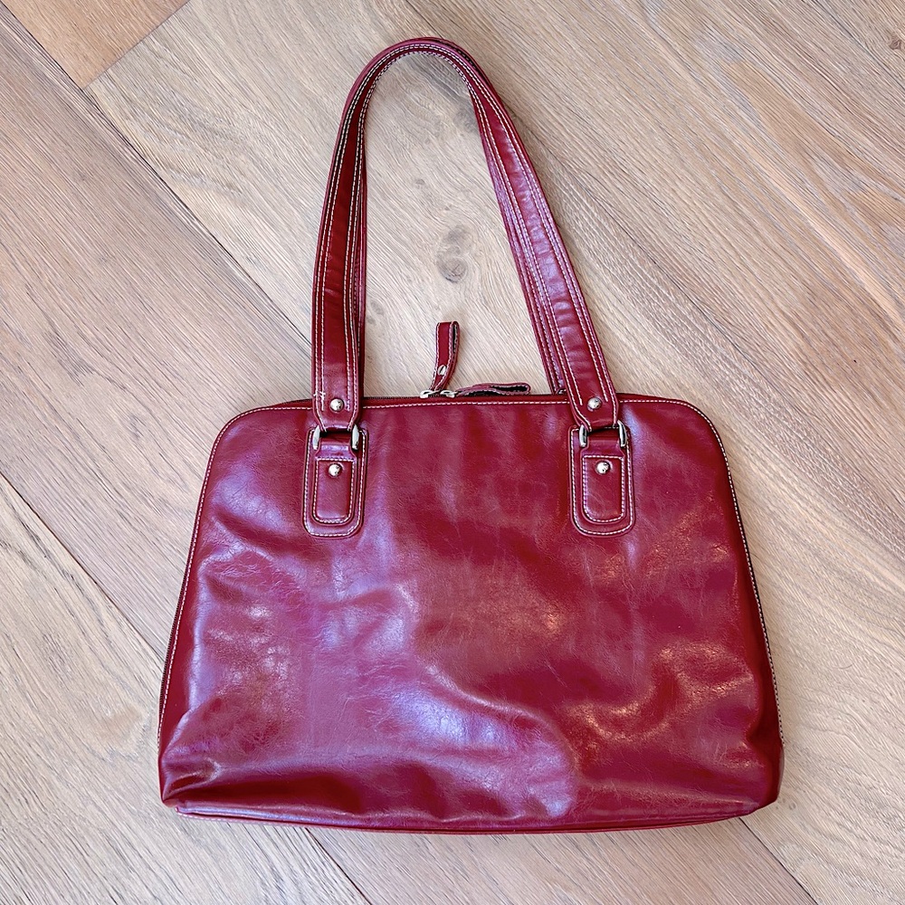 NWOT SAMSONITE Red Laptop Tote Work Carryall Teacher Bag Travel Vegan Fits 16.5” - Picture 12 of 16